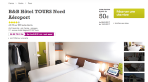 B&B Hôtel Tours Nord Aéroport