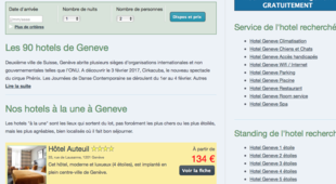 Retrouvez toute l'offre hôtelière de Genève