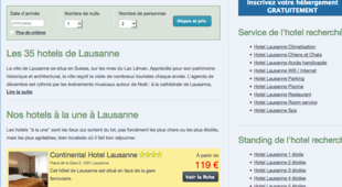 Site de réservation pour les hôtels à Lausanne
